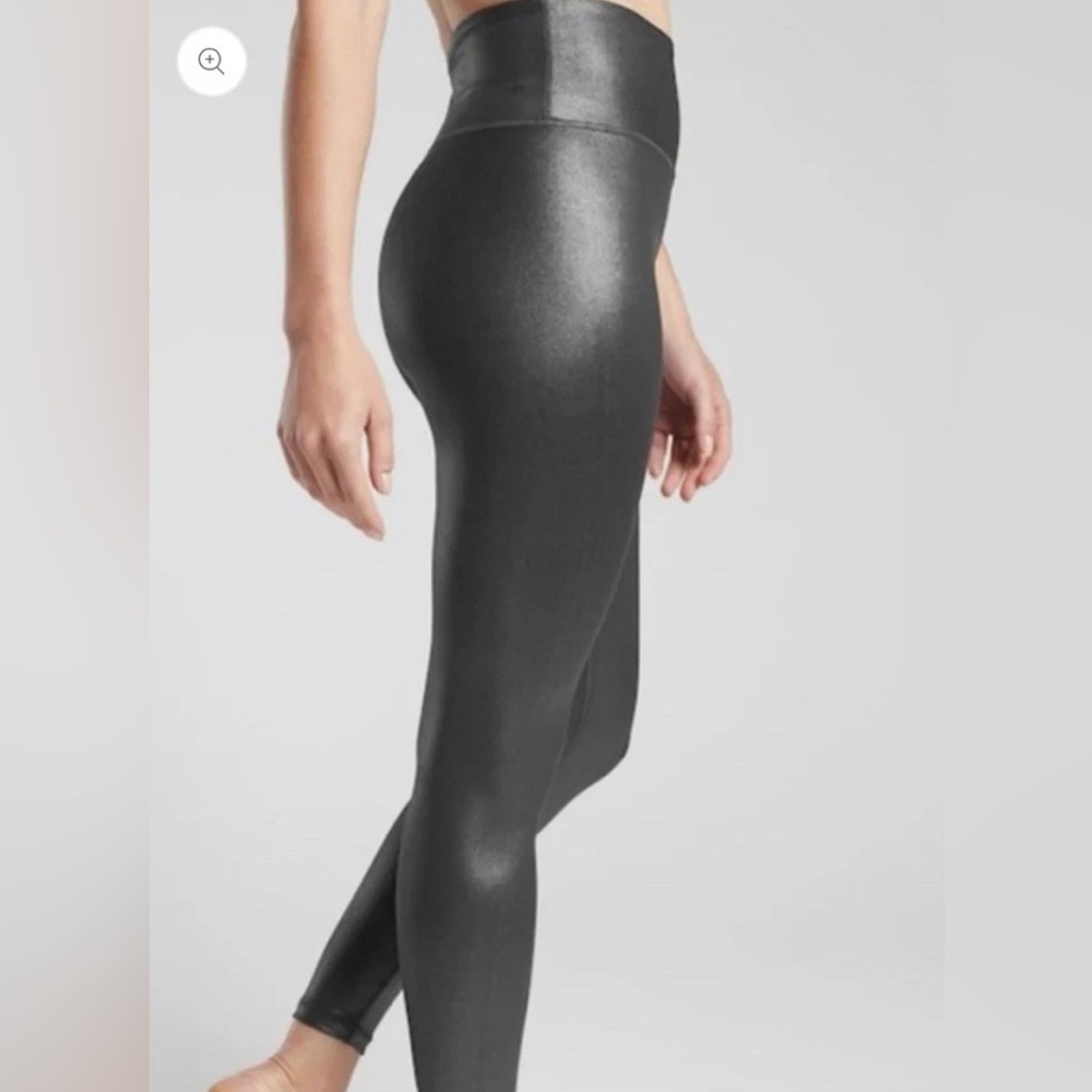 Athleta Elation High Rise Tight Leggings Size Small Tall Shimmer Gray ST